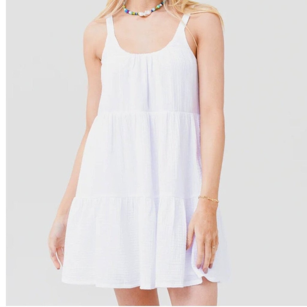 Z SUPPLY Danny Gauze White Mini Dress Size Medium